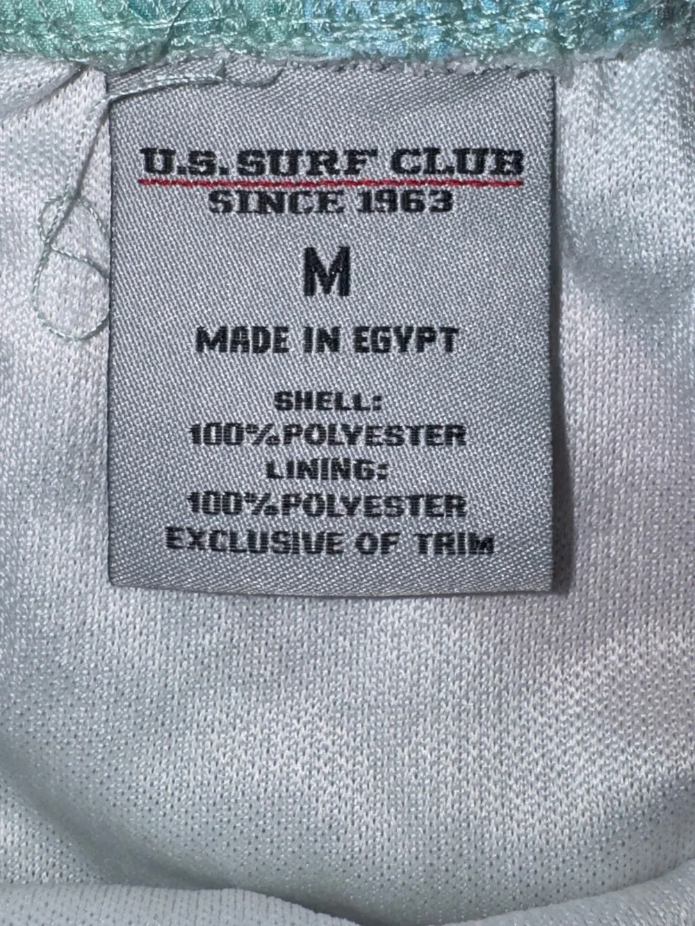 US Surf Club Men’s Swim Trunks Medium Ice Cream Popsicle Print Mint Green Swim